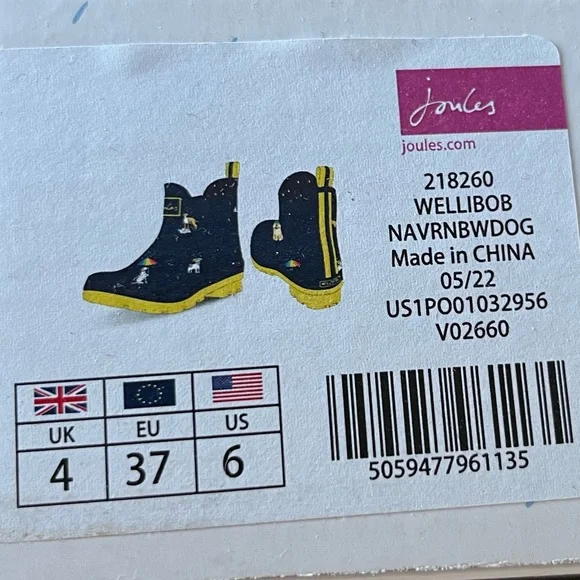 Joules Short Rubber Boots - New in Box! - Picture 5 of 5
